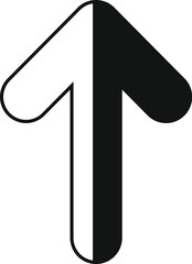 Poster - minimalist design featuring a two toned arrow pointing upwards, representing growth, achievement, an