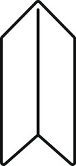 Fototapete - Simple bookmark icon symbolizing reading progress, literature, and education