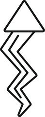 Poster - line art vector illustration of a trending arrow pointing upwards, symbolizing growth and progress