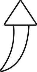 Poster - simple curved arrow pointing upwards, symbolizing growth and progress