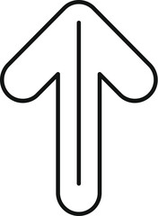 Poster - Minimalist upward arrow symbolizing progress, achievement, and positive momentum