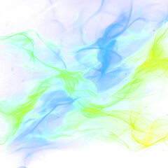 Poster - A vibrant swirl of blue and green hues, creating a dynamic and ethereal atmosphere.
