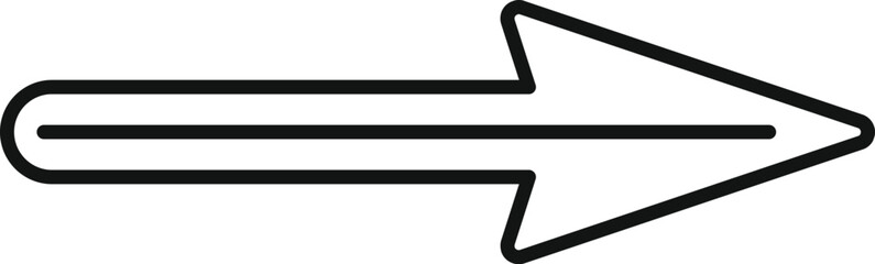 Poster - simple black double lined arrow pointing right, symbolizing direction, progress, and forward movemen
