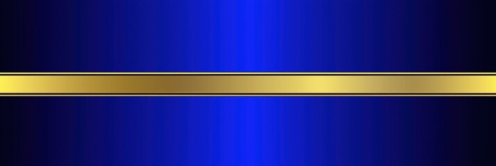 Aufkleber - Elegant blue background with shimmering gold stripe in center