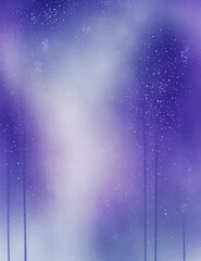 Wall Mural - starry night sky - abstract light purple winter snow background - Generative AI