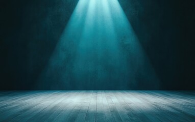 Poster - A dramatic spotlight illuminates an empty space, creating an inviting atmosphere.
