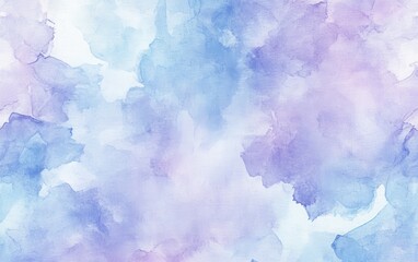 Poster - Soft and Delicate Blend of Light Blue and Lavender Watercolor Background Perfect for Artistic Designs, Stationery, or Wallpaper Inspirations