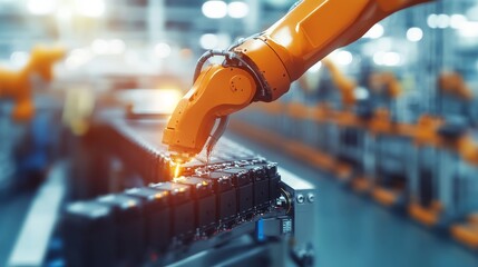 Poster - industrial automation action manufacturing facility digital content high-tech environment close-up v