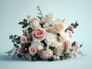 Sticker - Pink and White Flower Bouquet