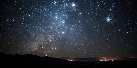Wall Mural - dazzling starfield against a black backdrop, space, galaxy, dazzling, celestial, heavenly