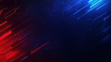 Poster - Background gaming abstract neon theme cyberpunk red and blue dynamic technology background wallpaper AI generated image
