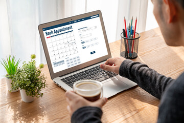 Poster - online applointment booking calendar for modish regristration on the internet website