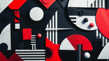 Poster - wallpaper a modern and stylish wallpaper design featuring a bold and graphic arrangement of geometri