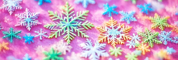 Wall Mural - Abstract colorful background with snowflakes.