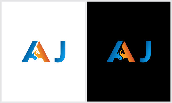 vector initial letter AJ.eps