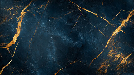 Wall Mural - dark blue and gold luxury abstract marble texture
