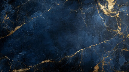 Wall Mural - dark blue and gold luxury abstract marble texture
