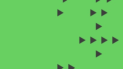 Poster - Black triangles dynamically moving on a green background in animation.