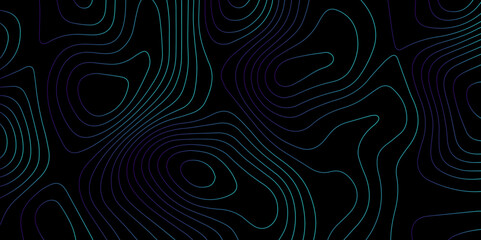 Wall Mural - abstract light pattern vector illustration. topographic map background concept, vibrant neon lights 