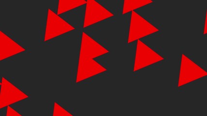 Poster - Red geometric shapes forming and vanishing dynamically on a black background.
