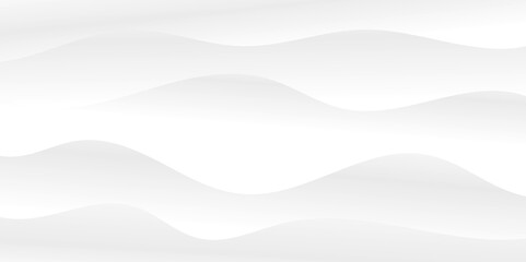 Abstract white paper gradient wavey curve line shadow minimal wave line vector background, space for text, book, flyer, card style space.