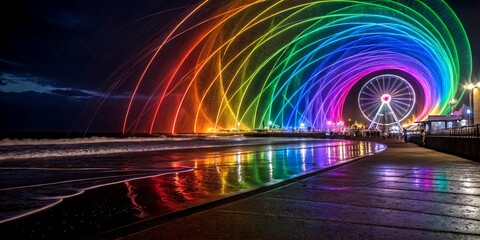Poster - Chasing Colorful Patterns in a Dynamic Kaleidoscope of Light: An Abstract Long Exposure Exploration of the Chromatic Spectrum and Vibrant Dance of Colors