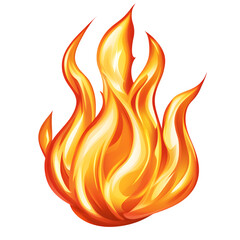 Poster - Vibrant burning flames with transparent background, perfect for adding a fiery touch to design projects needing heat, energy, and power