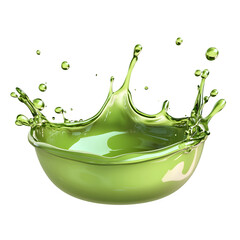 Fototapete - Vibrant green juice with a crown design, ideal for featuring drinks or promoting a healthy lifestyle, with a clear background