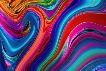 Poster - Colorful Abstract Fluid Background with Vibrant Textures and Effects