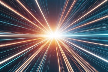Poster - Dynamic Energy Background with Abstract Line Patterns and Light Effects