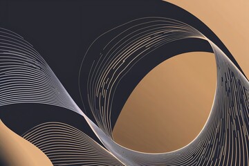 Poster - Modern Abstract Design Background with Wavy Shapes and Dynamic Lines