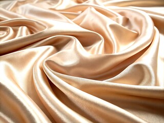 Poster - Elegant Aesthetic Satin Texture Background Animation with Subtle Waves and Soft Lighting for a Luxurious Visual Experience in High Depth of Field