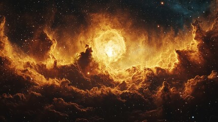 Poster - Exploring the cosmic nebula a distant celestial wonder in the vast universe