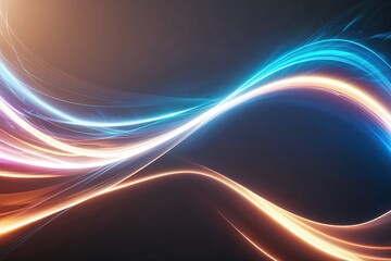 Poster - Abstract Energy Flow Background with Dynamic Light and Motion Wave Design