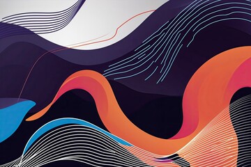 Poster - Contemporary Abstract Design Background Featuring Fluid Shapes and Energetic Lines