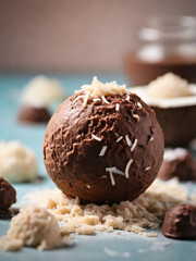 Wall Mural - Delicious chocolate protein energy  balls