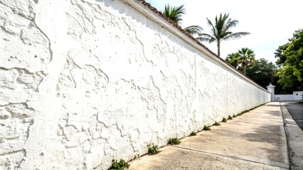 Poster - High-Resolution Vintage Grunge Texture of a White Painted Concrete Wall with Unique Patterns and Details, Perfect for Backgrounds in Documentary Photography Projects