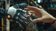 © Johannes - Futuristic Human and Robot Hand Connection - Exploring the Boundaries of Artificial Intelligence and Humanity