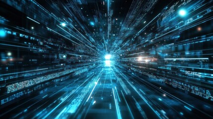 Poster - Digital Data Stream: A Journey Through Cyberspace