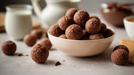 Wall Mural - Delicious chocolate protein energy  balls