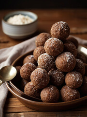 Wall Mural - Delicious chocolate protein energy  balls