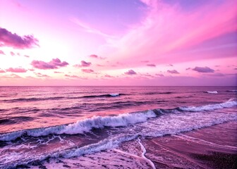 Poster - Serene Pink and Purple Gradient Background for Creative Projects and Designs, Perfect for Websites, Social Media, and Marketing Material, Evoking Calm and Inspiration