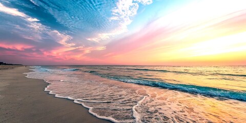 Poster - Stunning Minimalist Photography of a Beautiful Moving Bright Colorful Gradient Background Showcasing Fluid Transitions and Vibrancy in a Serene Composition