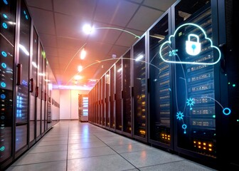Poster - Surreal Concept of Online Data Protection: A Global Business Network Securing Data Storage Amidst Cybersecurity Challenges in a Digital Landscape