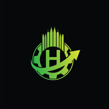 Letter H logo icon design template elements