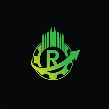 Letter R logo design template