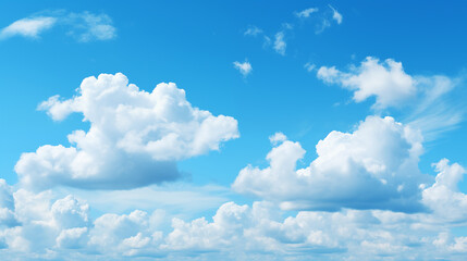 Wall Mural - sky background with tiny clouds. panorama sky background