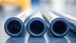 © PeopleWorker - Closeup of plastic plumbing pipes with rubber seals