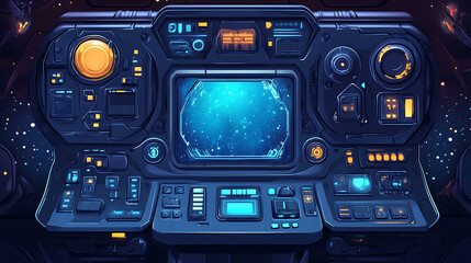 Aufkleber - A space-themed game UI kit, complete with all the necessary elements for a Level complete scenario, designed to enhance the gaming experience