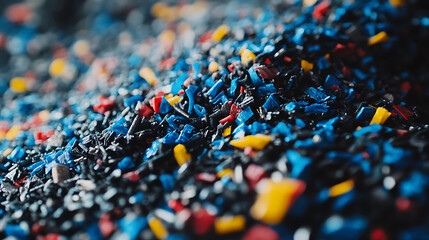 Poster - A close-up of plastic polymers, used as raw materials for pipe production